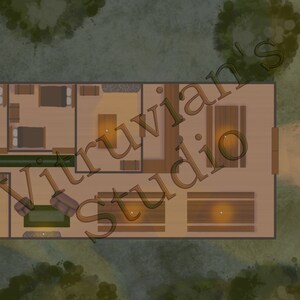Woodland Tavern, mapa de batalha Full HD para D&D 5E