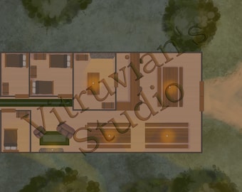 Tavern Battle Map, 4K Gridded Dnd Inn, Embeerwood Design (digital Map ...