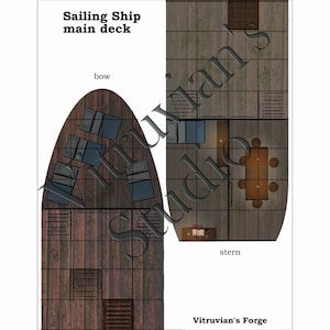 Mapa de batalla de barco de vela imprimible de Dnd