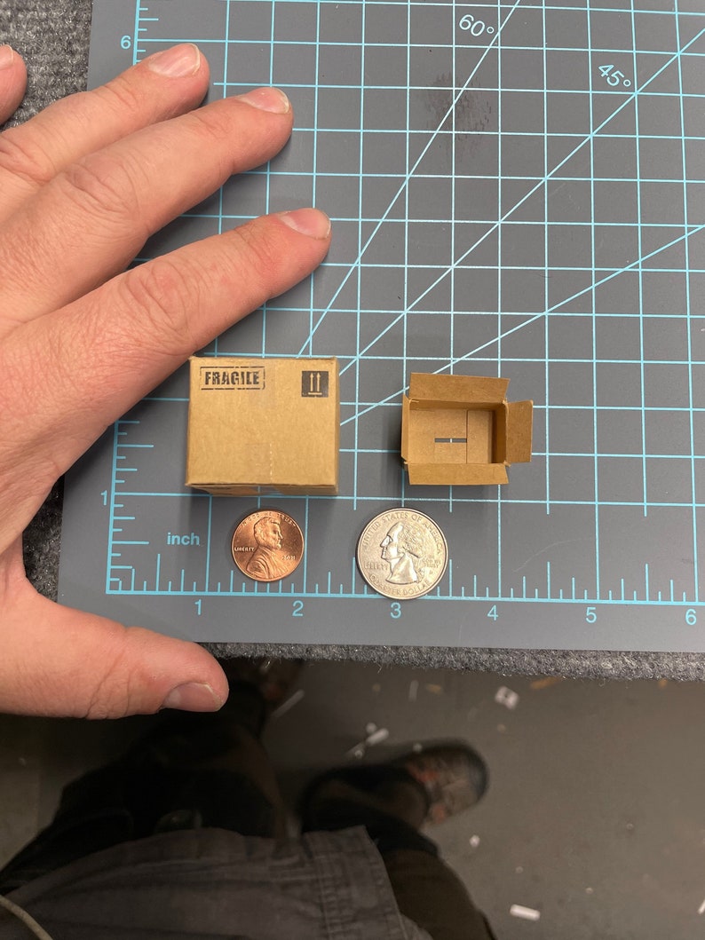 Printable Miniature Generic Boxes: Cube & Small Rectangular Action ...