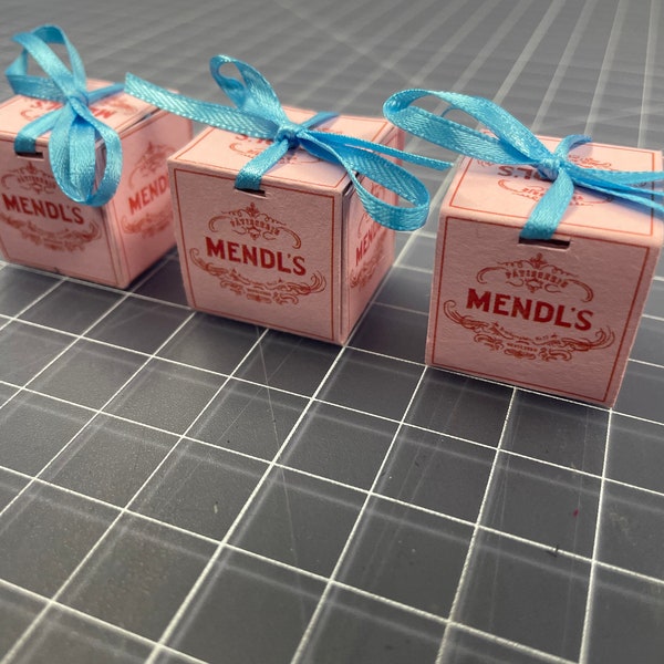 1:6 OR 1/12 Scale Unfolding Mendl’s Bakery Patisserie Gift Boxes SMALL SET