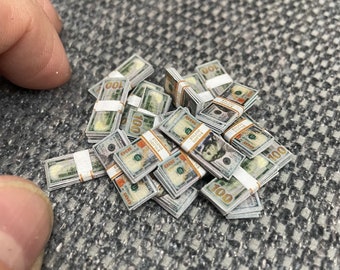 超リアルな1/12スケールのミニチュア紙幣、100ドル札