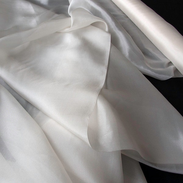 Pajent silk fabric by the metre, 114 cm (45 inches) wide, natural white silk colour