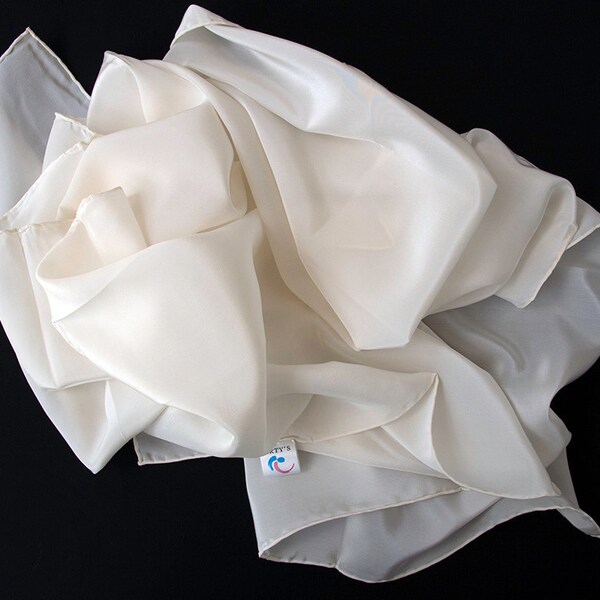 Silk scarf blank, Crepe de chine silk, free shipping, 90 cm ( 35 inches) square scarf, ready to paint, ready to dye, On Sale