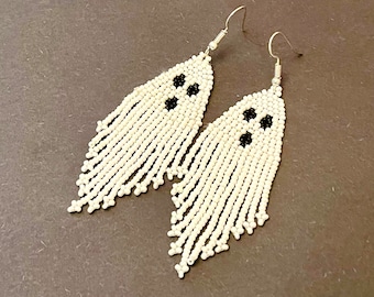 Ghost fringe earrings