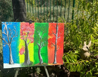 Seasonal trees painting