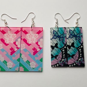 Anime Demon acrylic Earrings, Butterfly Earrings, Flower Earrings, Cosplay Earrings, Anime Earrings