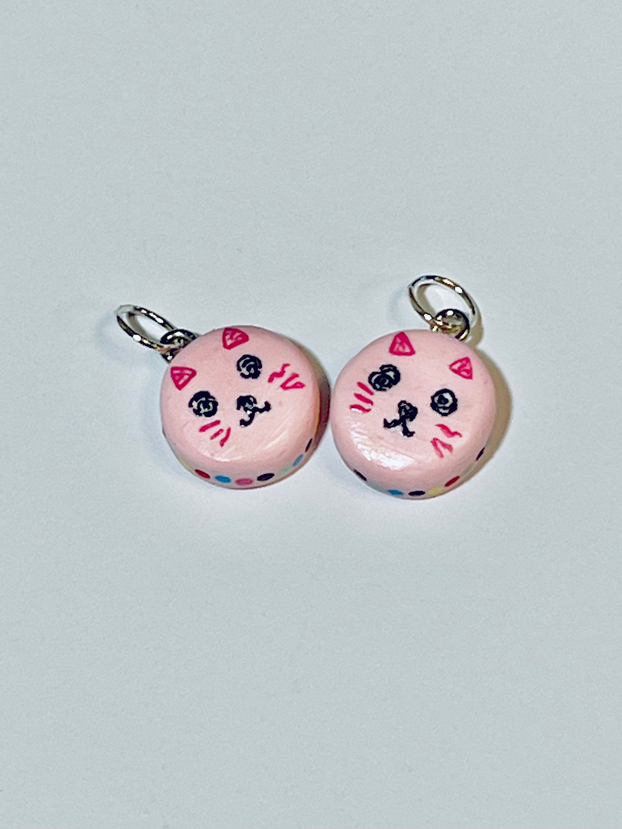 Moms Birthday Cake Animal Crossing Inspired Charms, ACNH, Moms Birthday Cake, Cat Cake, Clay