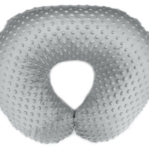 KiddyKlouds - Nursing Pillow Slipcover, Breastfeeding Pillow Cover - Minky Fabric - Imported (Multiple Colors)