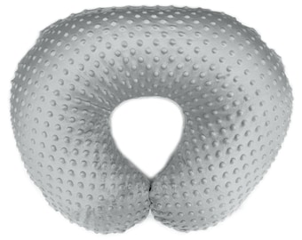 KiddyKlouds - Nursing Pillow Slipcover, Breastfeeding Pillow Cover - Minky Fabric - Imported (Multiple Colors)