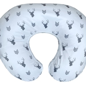 KiddyKlouds - Nursing Pillow Slipcover, Breastfeeding Pillow Cover, Highly Water Resistant Minky Fabric - Imported (Multiple Colors)