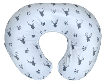 KiddyKlouds - Nursing Pillow Slipcover, Breastfeeding Pillow Cover, Highly Water Resistant Minky Fabric - Imported (Multiple Colors)