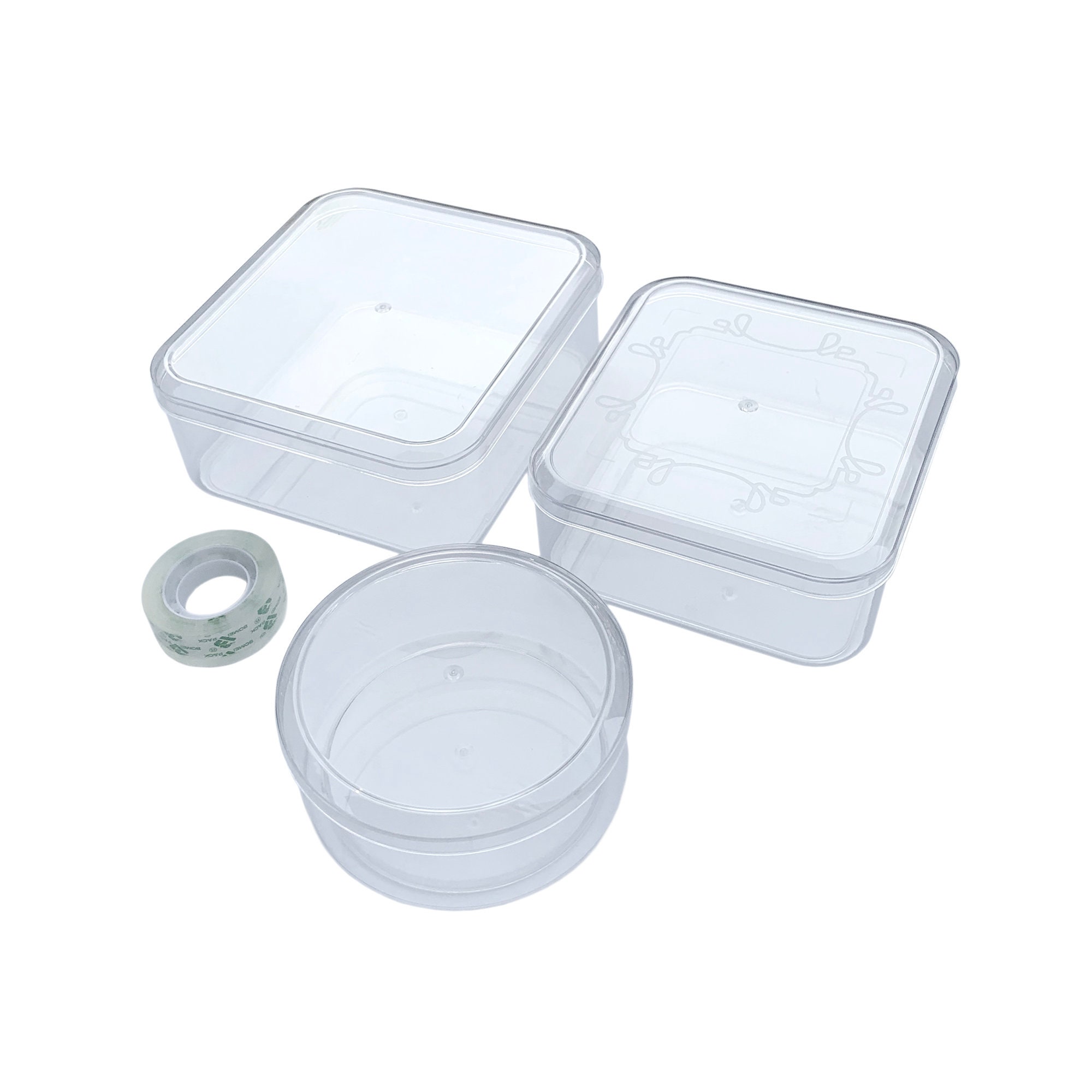 Plastic Containers With Lids for Candy Cookies Desserts Bake 