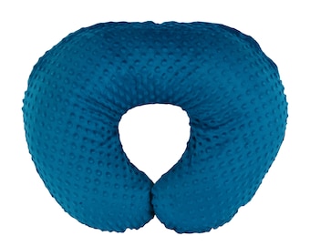 KiddyKlouds - Nursing Pillow Slipcover, Breastfeeding Pillow Cover - Minky Fabric - Imported (Multiple Colors)
