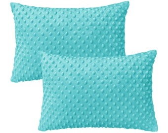 Kids' Pillowcases with Zipper Closure 13.5 x 18.5 Inches - Made of Minky Fabric