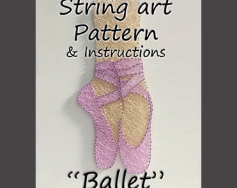 Schema e istruzioni per string art "Balletto" / String art fai da te / Modello string art / Modelli string art / Tutorial string art