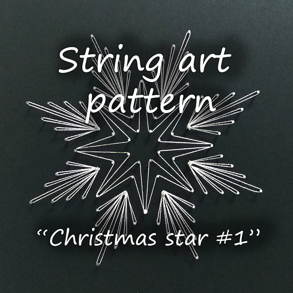 String Art Pattern christmas Star 1 String Art Template String Art DIY ...