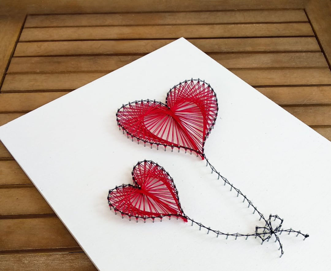 string-art-pattern-instructions-balloon-hearts-string-art-patterns-string-art-template-string-art-tutorial-string-art-heart-etsy