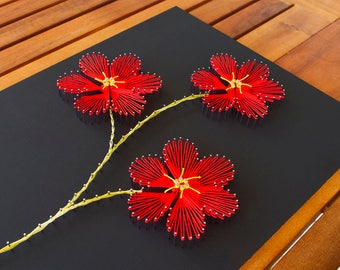 String art pattern "Plumeria" | DIY string art patterns | String art tutorial | String art template | String art flower |*Pattern only*
