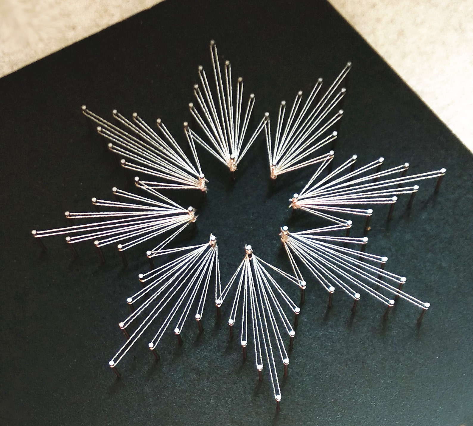 String Art Pattern & Instructions christmas Star 2 String Art Tutorial