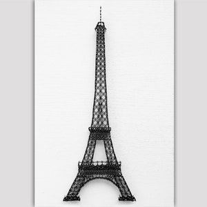 String art pattern & instructions "Eiffel Tower" | String art tutorial | String art template | String art DIY | String art patterns