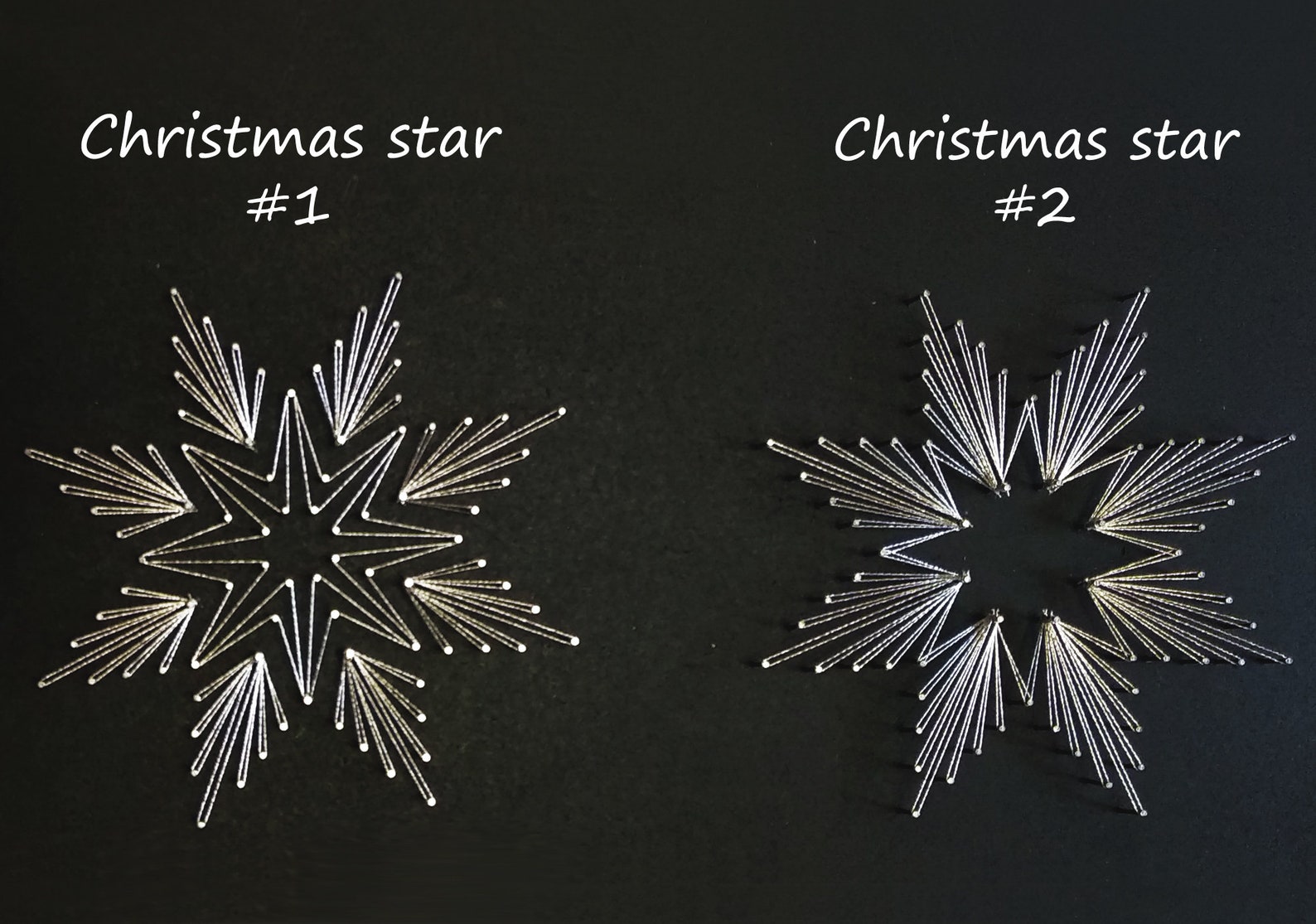 String Art Pattern christmas Star 1 String Art Template String Art DIY