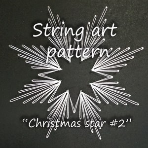 String art pattern "Christmas star #2" | String art template | String art DIY | ***Pattern only***