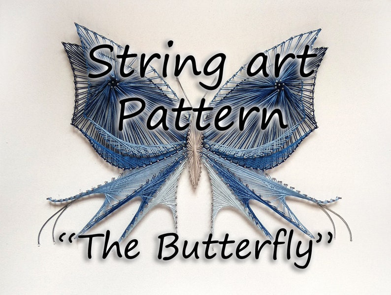 String art pattern Butterfly String art DIY String art template String art patterns Pattern only image 1