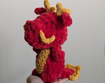 Pattern - CHUNKY CHINESE DRAGON crochet pattern - Bulky yarn, Lunar New Year 2024