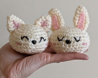 Amigurmi au crochet LAPIN lunaire ou CHAT Bao au crochet - Bun Bao et Meow Bao Nouvel an chinois, Dim Sum Family Collection