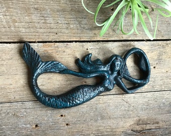 Little mermaid bottle opener for your beach bungalow. Made from cast iron and makes the perfect gift for any beach lover.