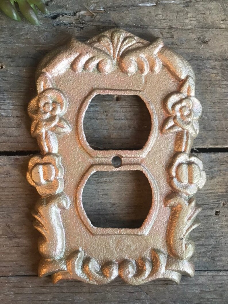 Rose Gold Outlet Plate Made of Cast Iron. Etsy