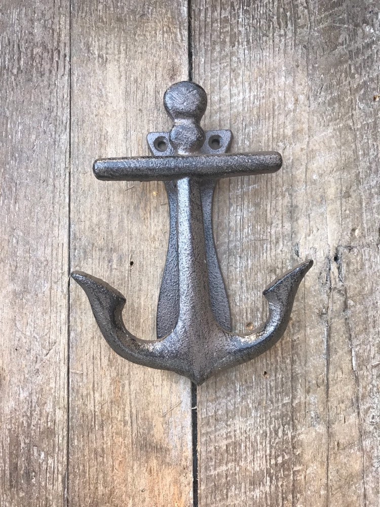 Nautical Home Cast Iron Decorative Anchor Door Knocker 6/" Antique Anchor