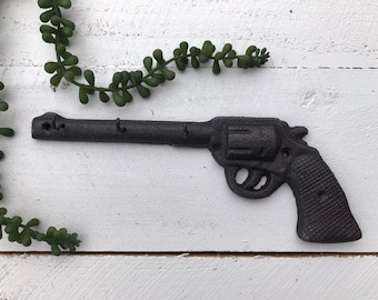 Antik Bronze Revolver Schlüsselhalter.