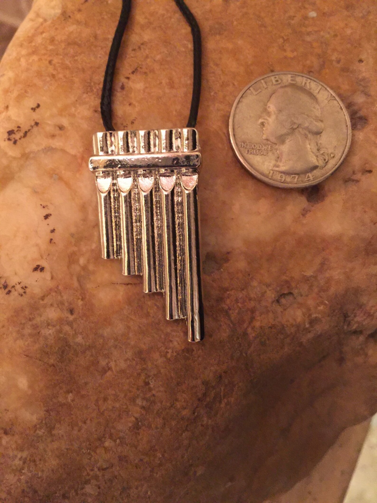 Peter Pan inspired pan flute necklace Pan flute silver plated Etsy