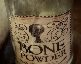 タコ、骨、イモリの薬瓶ラベル