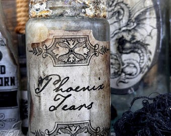 Wizard and Witch DIY Apothecary Jar Labels Vintage Halloween Ephemera