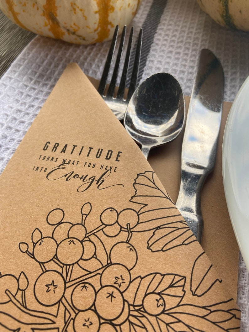 Set 4 Printable Thanksgiving Silverware Holder - Etsy