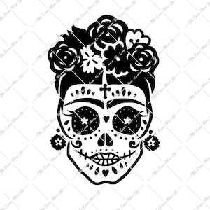 Frida Day of The Dead Skull Digital Download