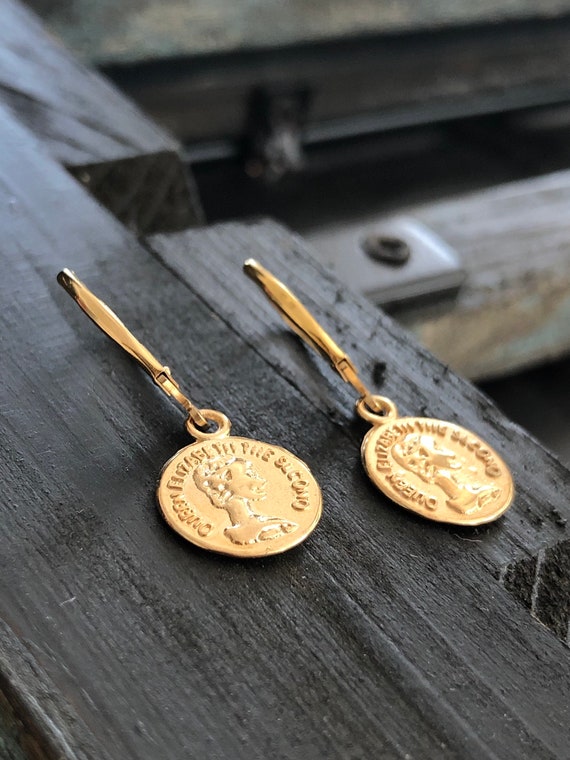 Buy Gold Coin Earrings Online in India - Etsy