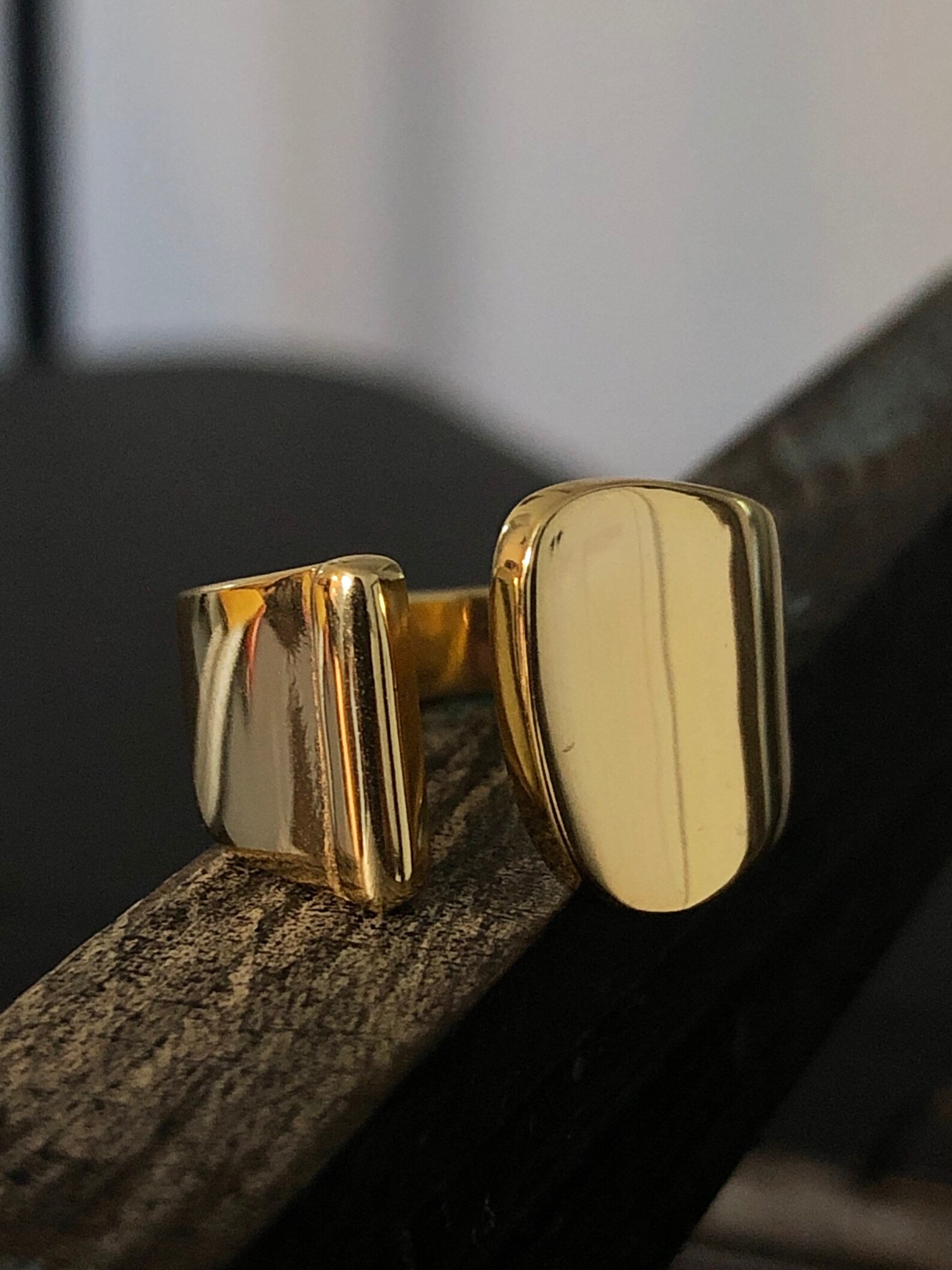 Jade Gold Statement Ring 18k Gold Plated Statement Ring Etsy