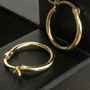 Liv- Hoop Earrings, Gold Hoop Earrings, Thin Hoop Earrings, Medium Earrings, Basic Hoop Earrings, Gold Hoops, Thick Hoops,