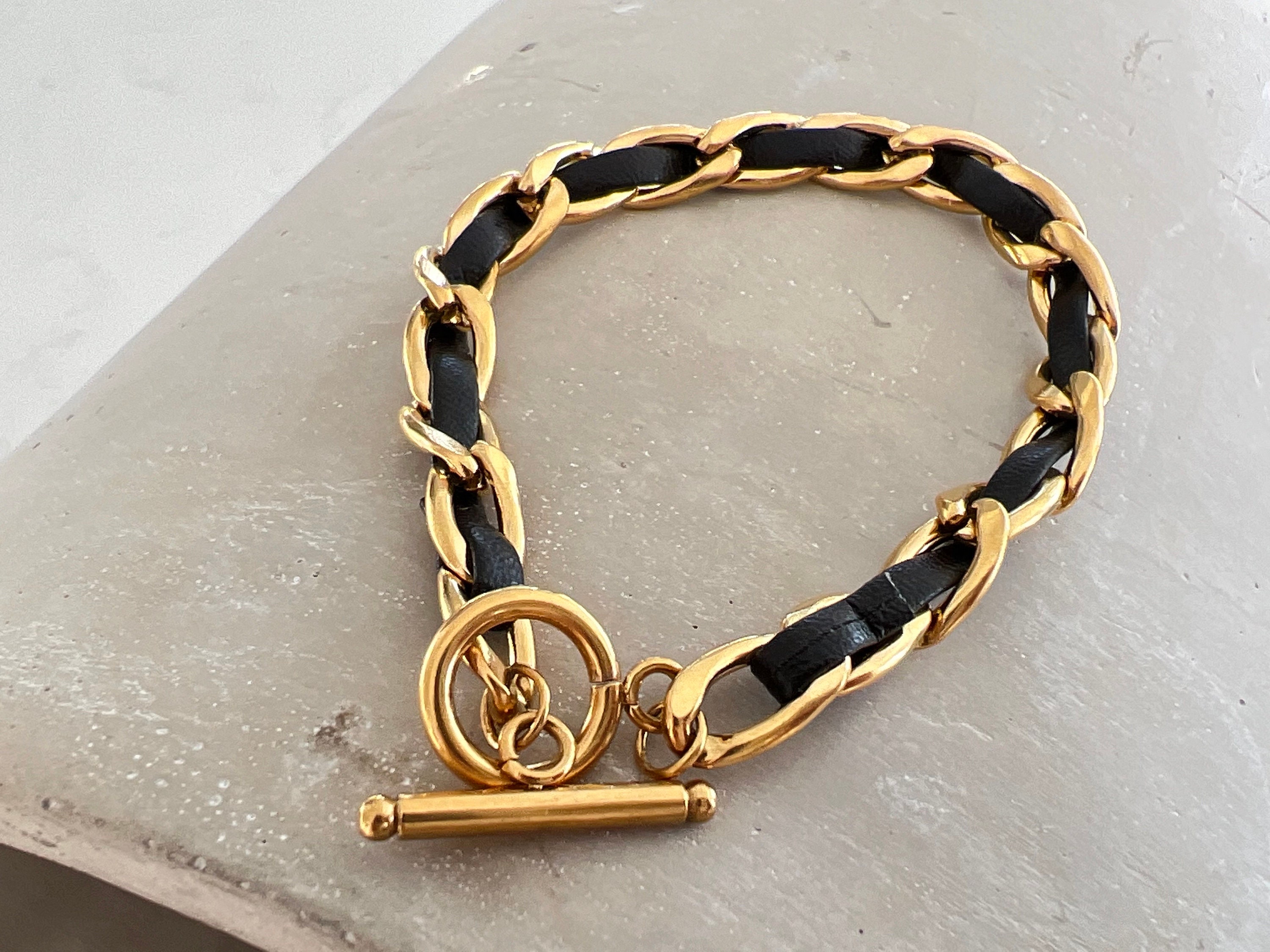 CHANEL leather chain bracelet 2000 Chanel bracelet Leather chain bracelet Chanel charm bracelet #8 CHANEL leather chain bracelet 2000 Chanel bracelet Leather chain bracelet Chanel charm bracelet