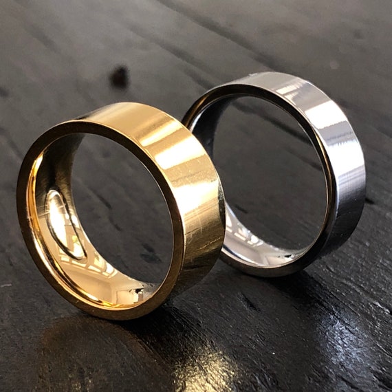 Rio - Unisex Band Ring , Gold Band Ring, Gold Thick Ring, Stacking Ring, Silver Band Ring, Unisex Ring, Stainless Steel Ring, Men’s Ring