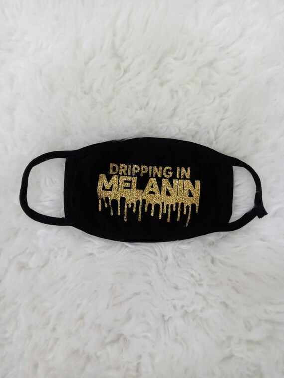 Dripping in Melanin Glitter Mask