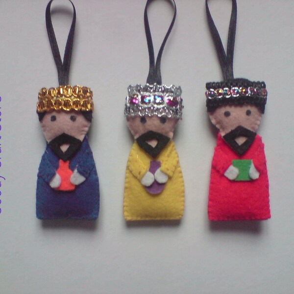 Wise Men Ornaments-Christmas Tree Decors-Felt Christmas Ornaments
