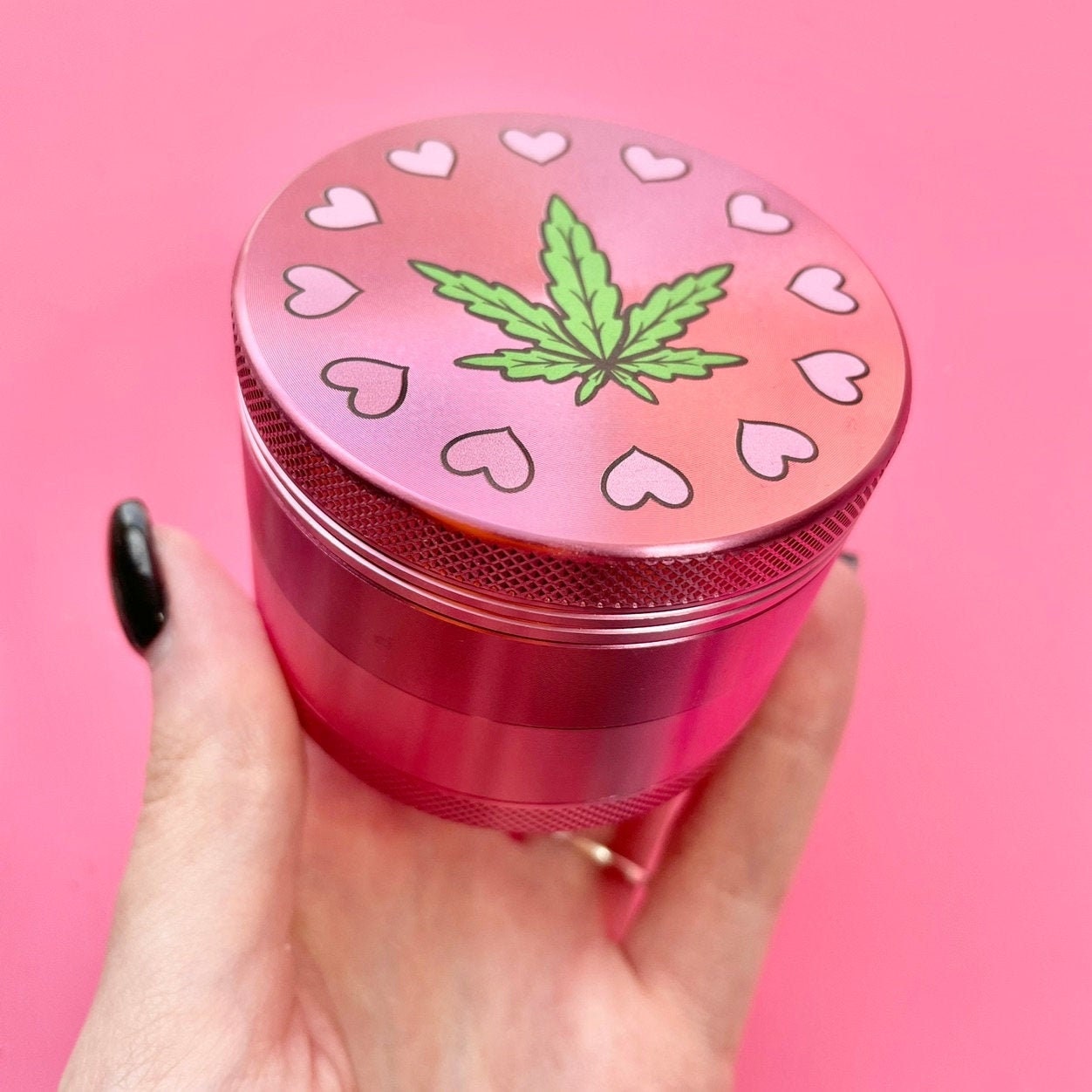 ALUMINUM GRINDER 4 Piece Spice Tobacco Herb Grinder, stoner gift for …