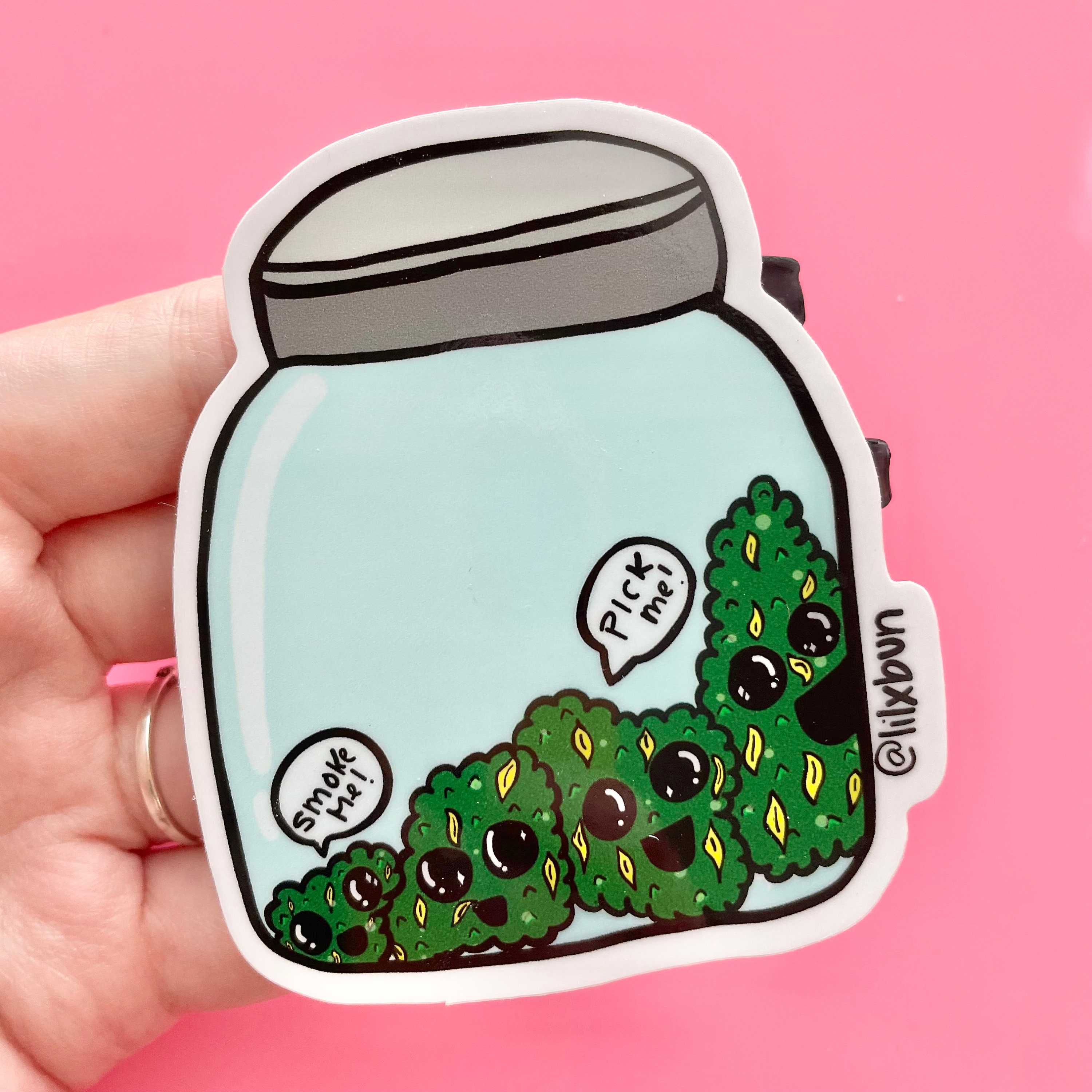 Nug Jug Vinyl Sticker 3", Cannabis Sticker, Marijuana Sticker, M…