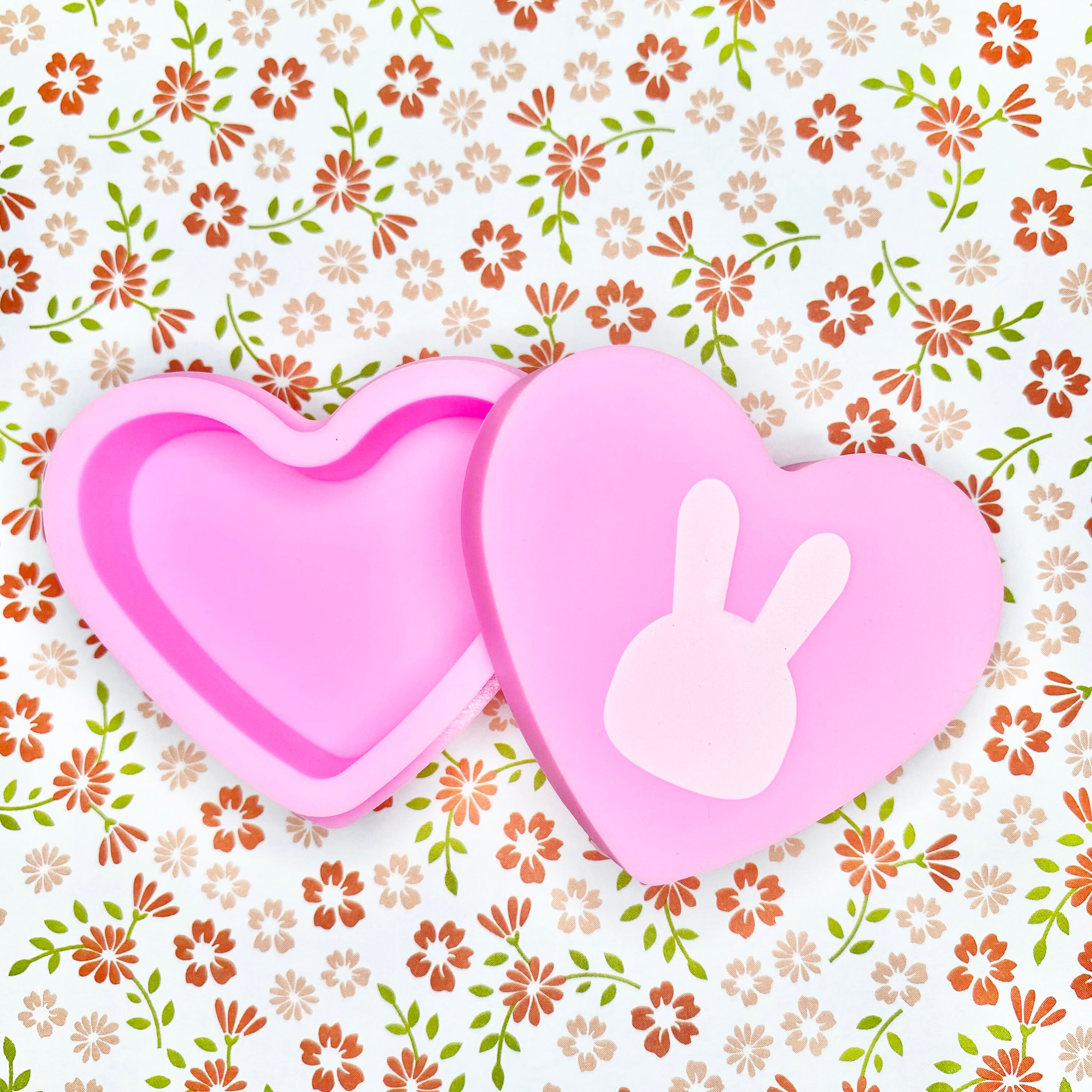 DAB CONTAINER, EMPTY Containers, 17ml Bunny Heart Shape Silicone Mode…