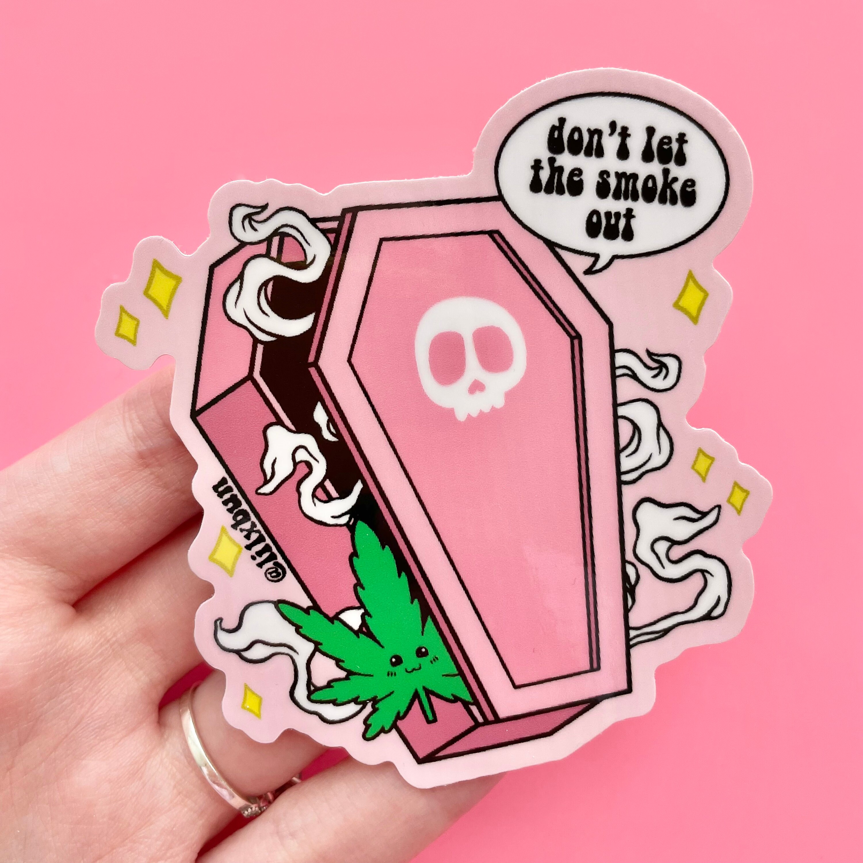 Hotbox Coffin Vinyl Sticker, Stoner Sticker, Marijuana Sticker, Weed …